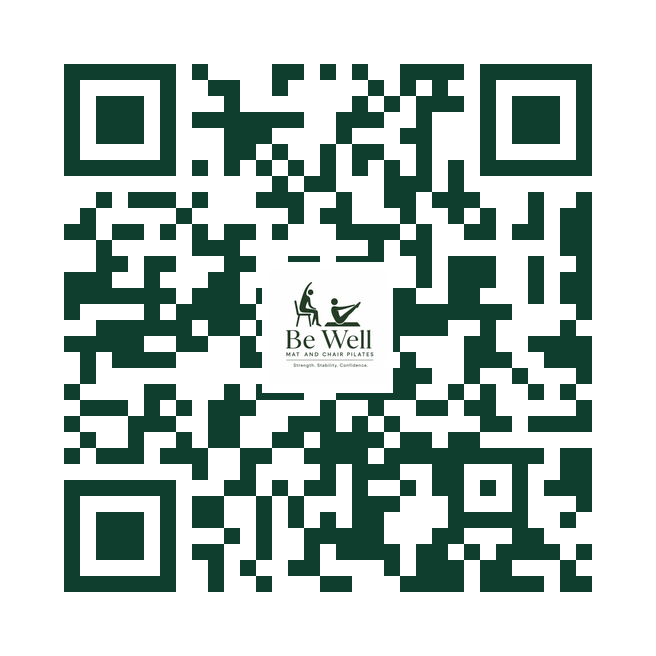 QR code with the Be Well logo linking to Ana’s digital business card